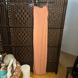 Boohoo maxi dress pink